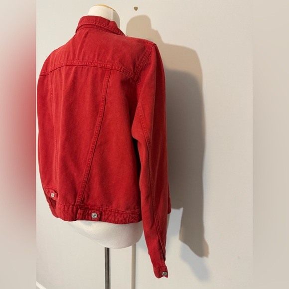 Mango Red Denim Jacket - Picture 3 of 12